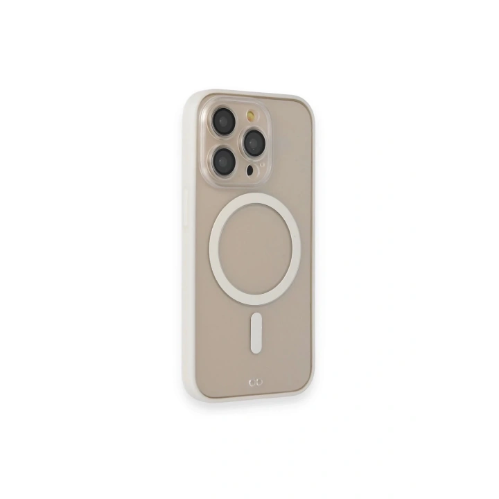 BFS iPhone 14 Pro Max Kılıf Grand Magneticsafe Kapak - Beyaz