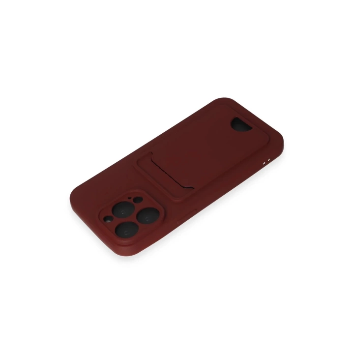 BFS  iPhone 14 Pro Max Kılıf Kelvin Kartvizitli Silikon - Bordo
