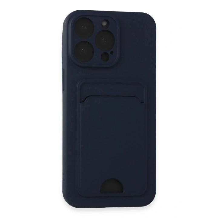 BFS  iPhone 14 Pro Max Kılıf Kelvin Kartvizitli Silikon - Lacivert