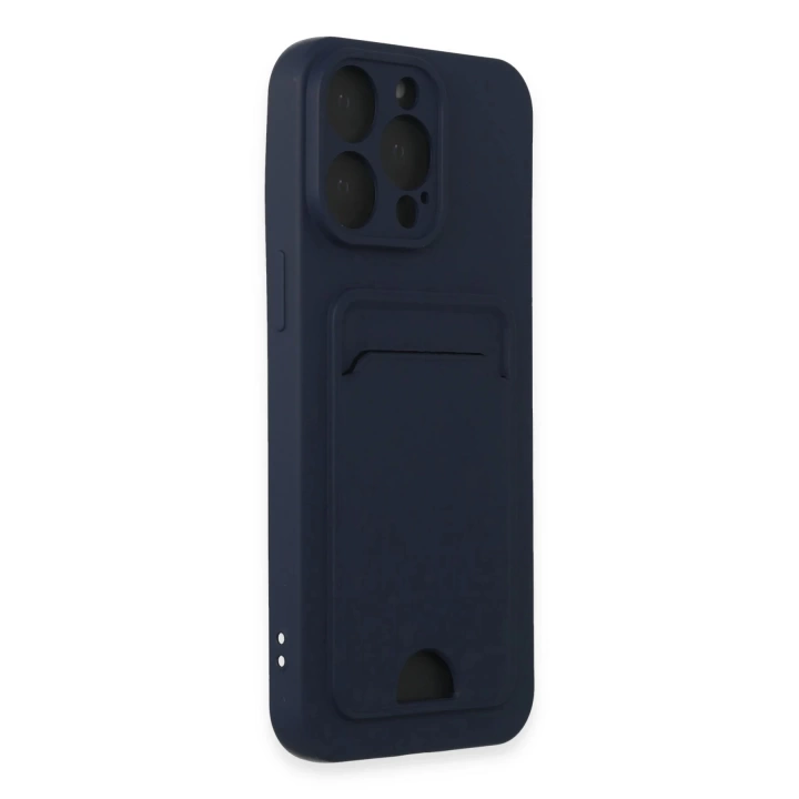 BFS  iPhone 14 Pro Max Kılıf Kelvin Kartvizitli Silikon - Lacivert