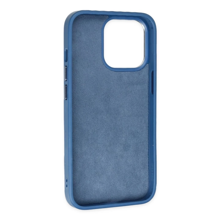BFS  iPhone 14 Pro Max Kılıf King Kapak - Açık Mavi-Lacivert