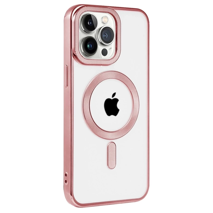 BFS  iPhone 14 Pro Max Kılıf Kronos Magsafe Kapak - Rose Gold