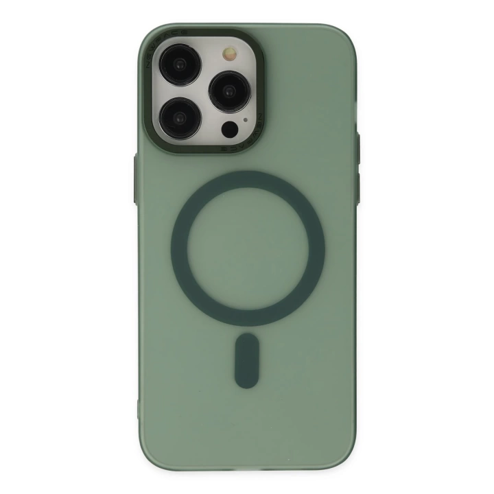 BFS  iPhone 14 Pro Max Kılıf Lodos Magneticsafe Mat Kapak - Köknar Yeşili