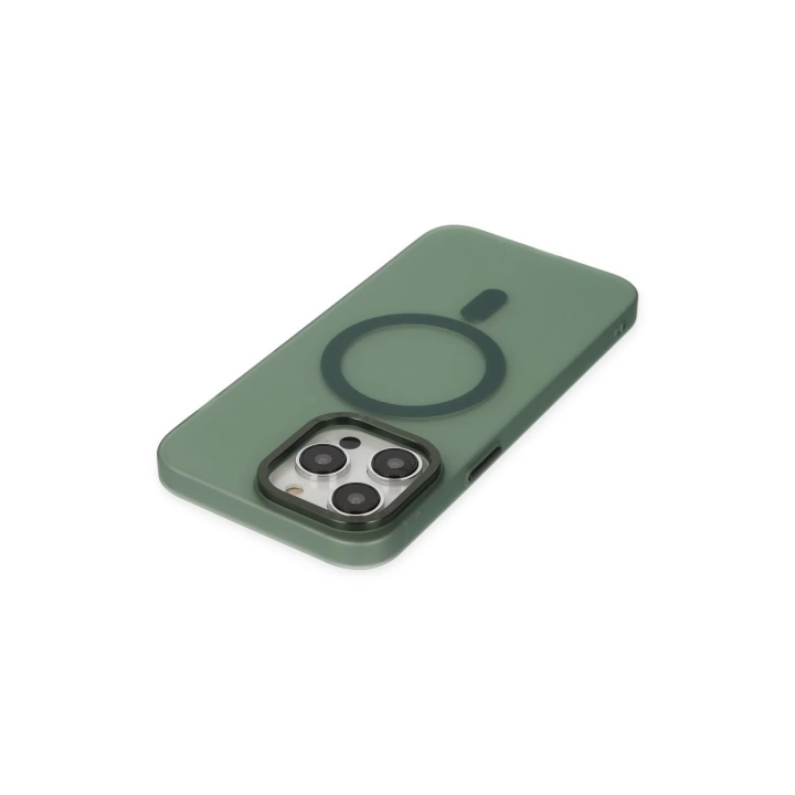 BFS  iPhone 14 Pro Max Kılıf Lodos Magneticsafe Mat Kapak - Köknar Yeşili