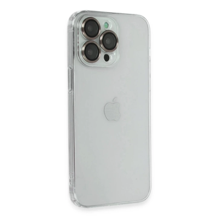 BFS  iPhone 14 Pro Max Kılıf Luko Lens Silikon - Gold