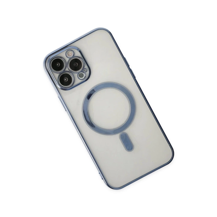 BFS  iPhone 14 Pro Max Kılıf Magneticsafe Lazer Silikon - Sierra Blue