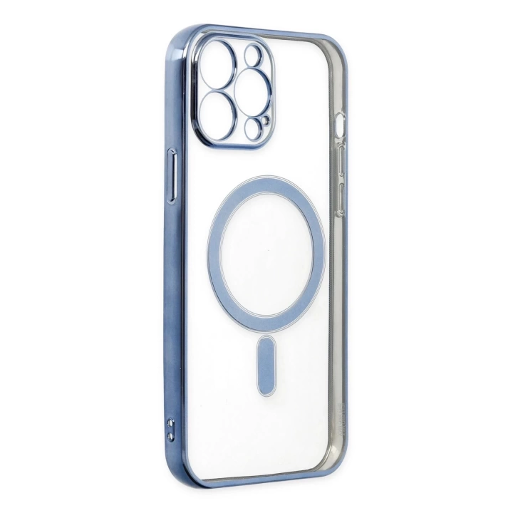 BFS  iPhone 14 Pro Max Kılıf Magneticsafe Lazer Silikon - Sierra Blue