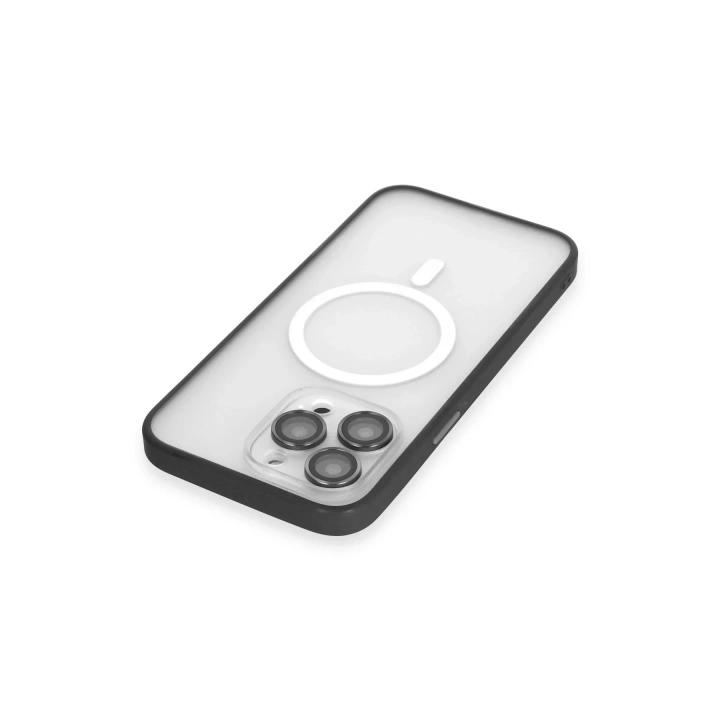 BFS  iPhone 14 Pro Max Kılıf Martin Lens Magneticsafe Kapak - Siyah