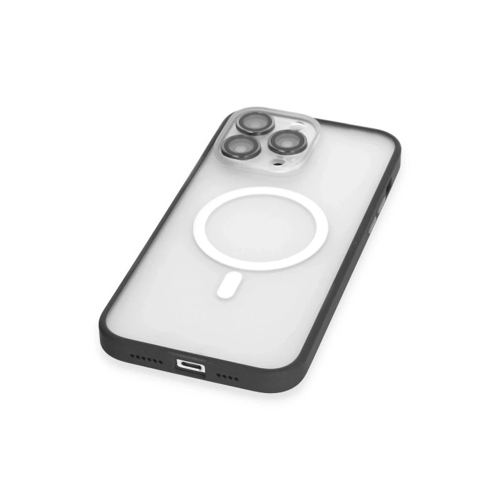 BFS  iPhone 14 Pro Max Kılıf Martin Lens Magneticsafe Kapak - Siyah