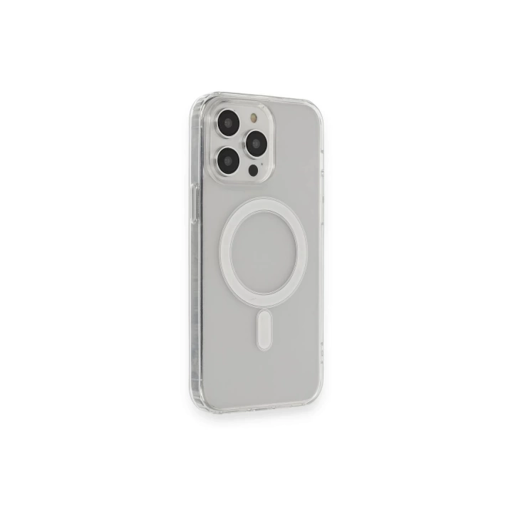 BFS  iPhone 14 Pro Max Kılıf Matte Şeffaf Magneticsafe - Şeffaf