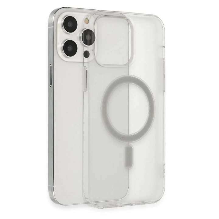 BFS  iPhone 14 Pro Max Kılıf Matte Şeffaf Magneticsafe - Şeffaf