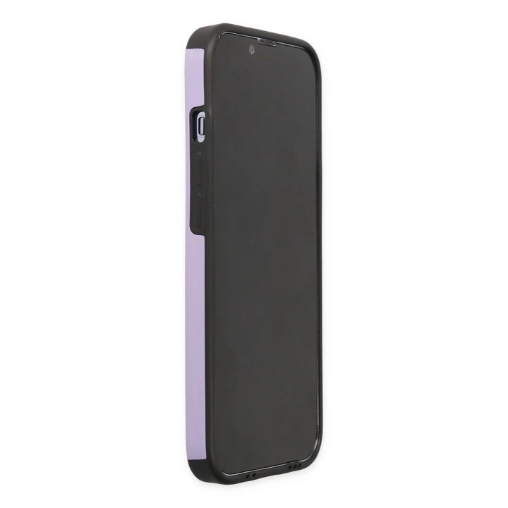 BFS  iPhone 14 Pro Max Kılıf Mega Standlı Silikon - Lila
