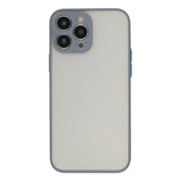 BFS  iPhone 14 Pro Max Kılıf Montreal Silikon Kapak - Gri