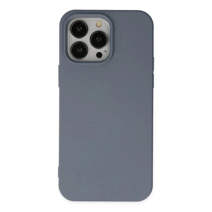 BFS  iPhone 14 Pro Max Kılıf Nano içi Kadife Silikon - Gri
