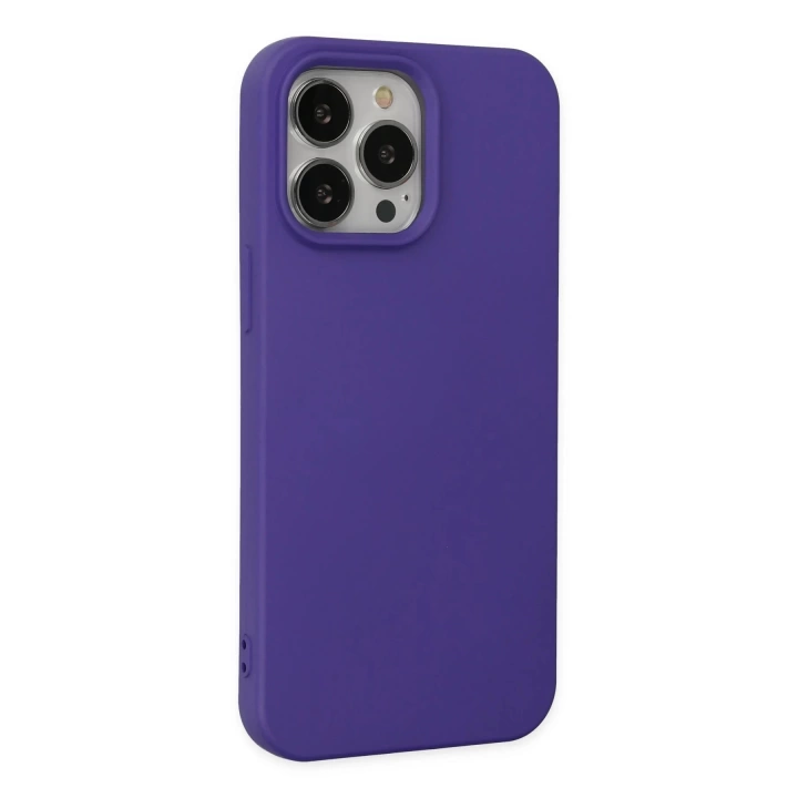 BFS  iPhone 14 Pro Max Kılıf Nano içi Kadife Silikon - Mor