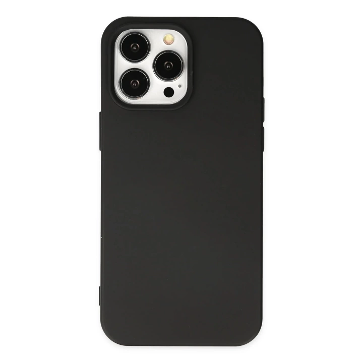BFS  iPhone 14 Pro Max Kılıf Nano içi Kadife Silikon - Siyah