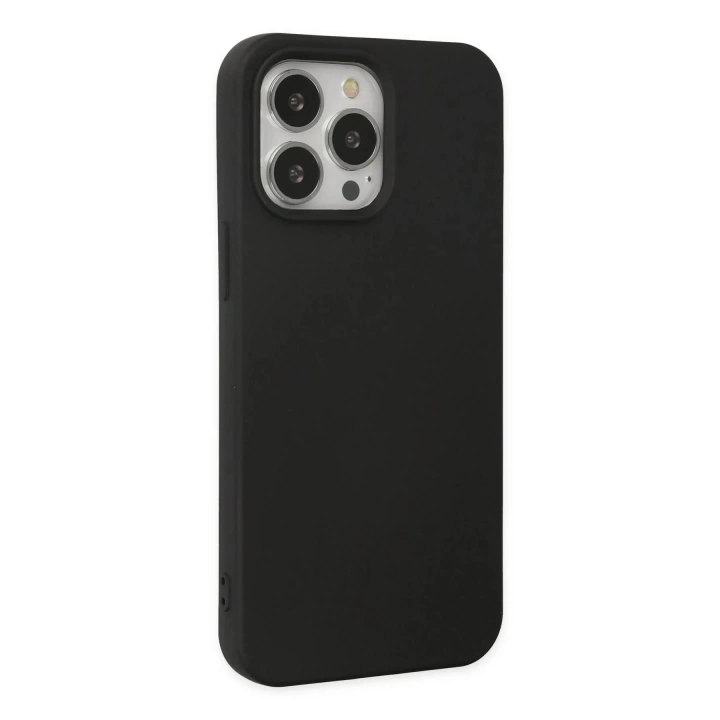 BFS  iPhone 14 Pro Max Kılıf Nano içi Kadife Silikon - Siyah