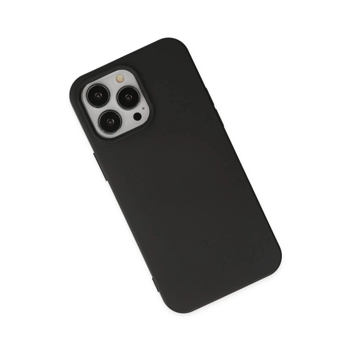 BFS  iPhone 14 Pro Max Kılıf Nano içi Kadife Silikon - Siyah