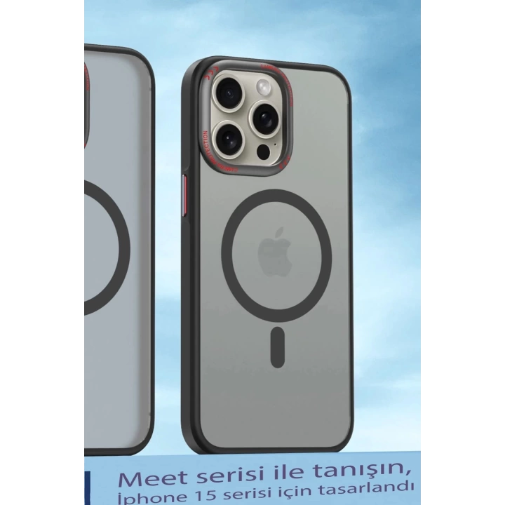 BFS  iPhone 14 Pro Max Kılıf Radyant Magsafe Kapak - Siyah