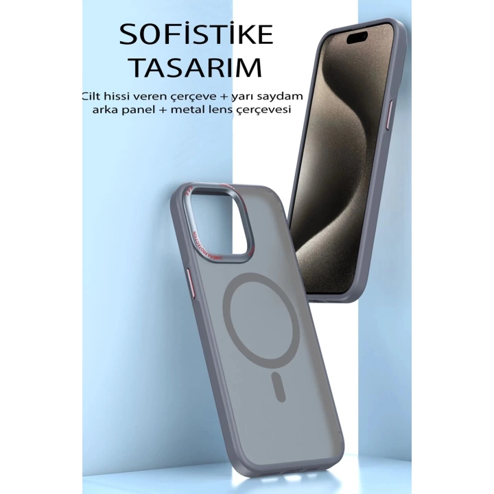 BFS  iPhone 14 Pro Max Kılıf Radyant Magsafe Kapak - Siyah