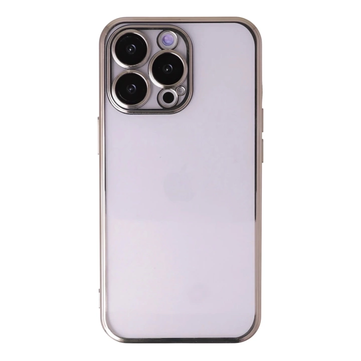 BFS  iPhone 14 Pro Max Kılıf Razer Lensli Silikon - Gold