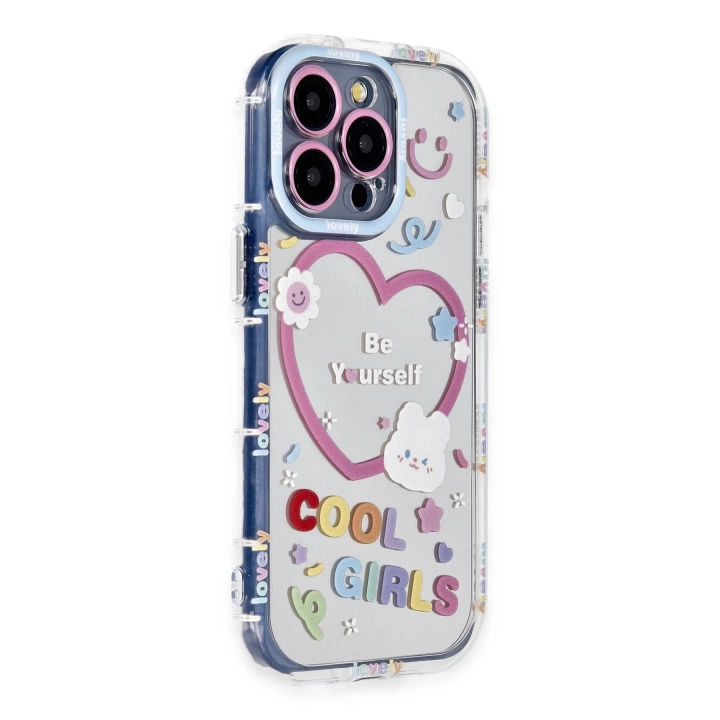BFS  iPhone 14 Pro Max Kılıf Reflexion Desenli Kapak - Desen 1