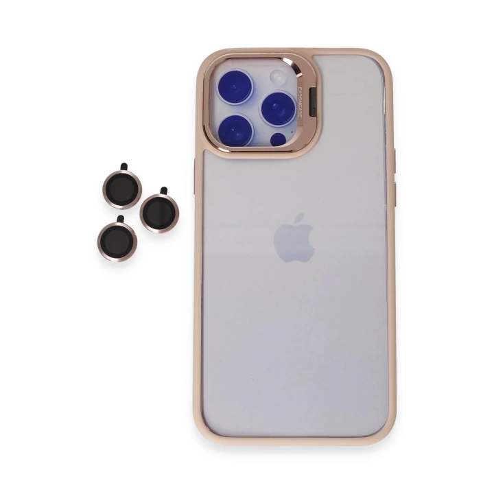 BFS  iPhone 14 Pro Max Kılıf Roblox Lens Standlı Kapak - Pudra