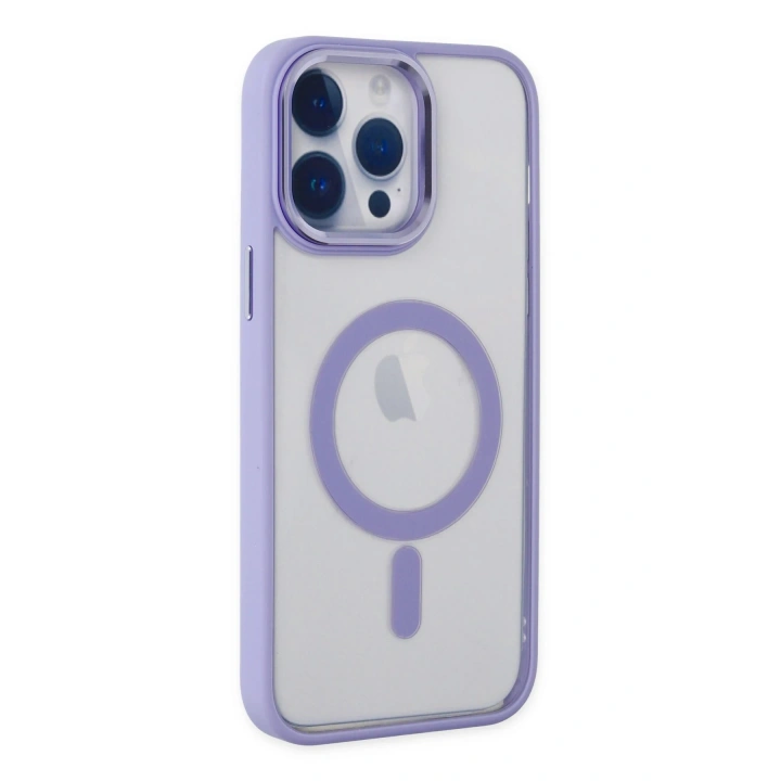 BFS  iPhone 14 Pro Max Kılıf Room Magneticsafe Silikon - Lila