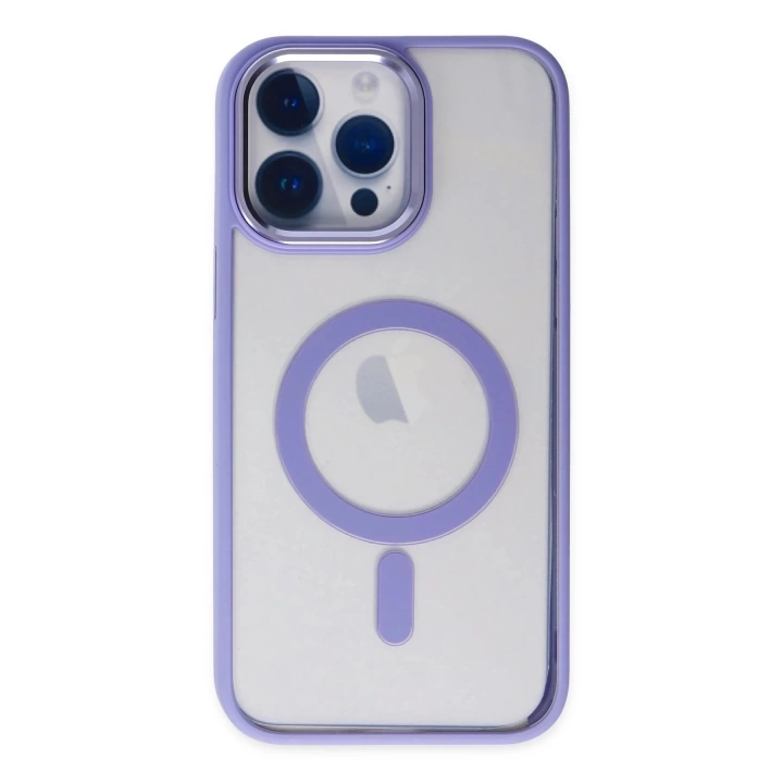BFS  iPhone 14 Pro Max Kılıf Room Magneticsafe Silikon - Lila