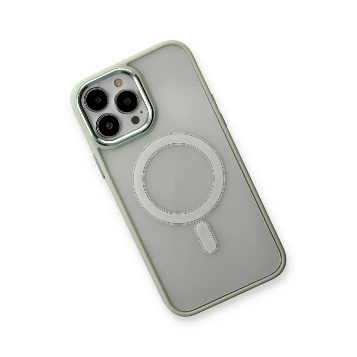 BFS  iPhone 14 Pro Max Kılıf Room Magneticsafe Silikon - Su Yeşili