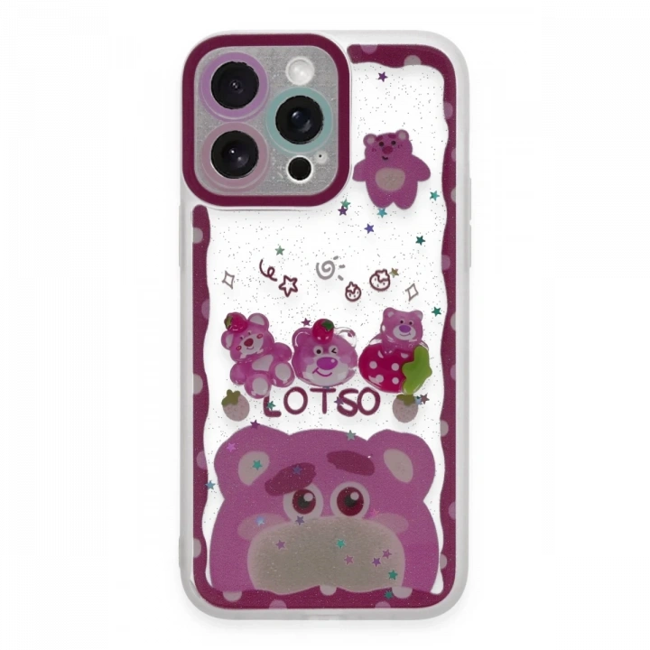 BFS  iPhone 14 Pro Max Kılıf Sweet Desenli Silikon Kapak - Pembe