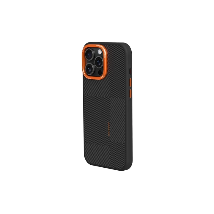 BFS  iPhone 14 Pro Max Orange Karbon Magsafe Kapak - Turuncu