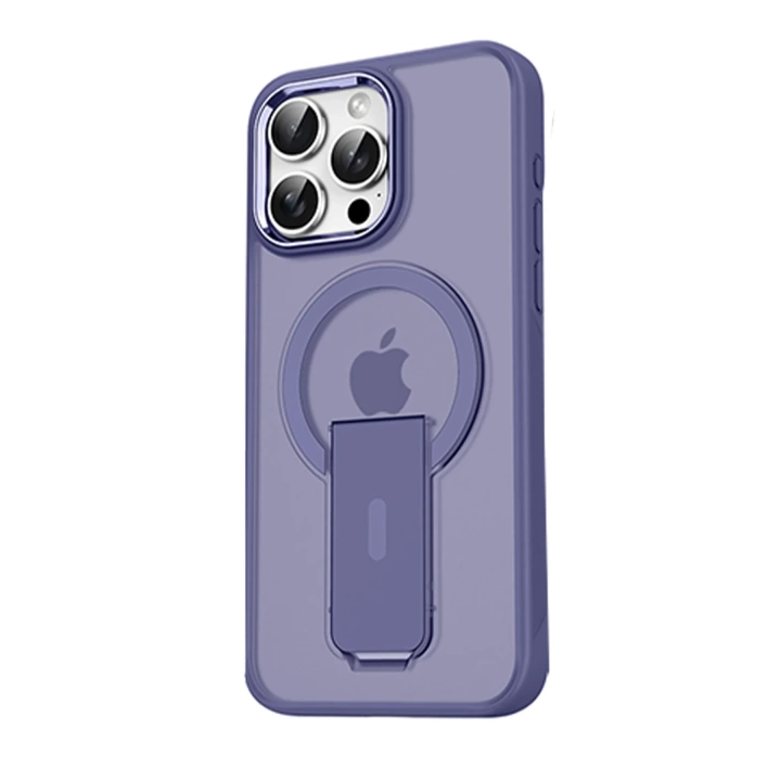 BFS  iPhone 14 Pro Tork Magsafe Standlı Kapak - Derin Mor