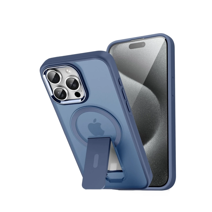 BFS  iPhone 14 Pro Tork Magsafe Standlı Kapak - Lacivert