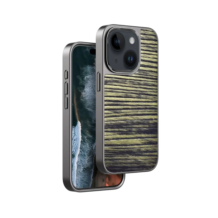 BFS  iPhone 14 Wave Kapak - Koyu Kahve