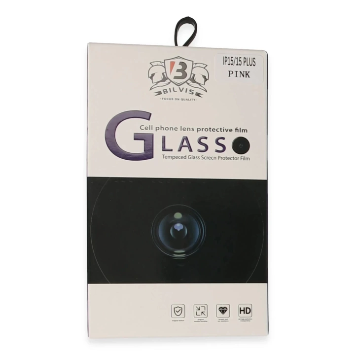 BFS iPhone 15 Bilvis Titan Kamera Lens - Pembe