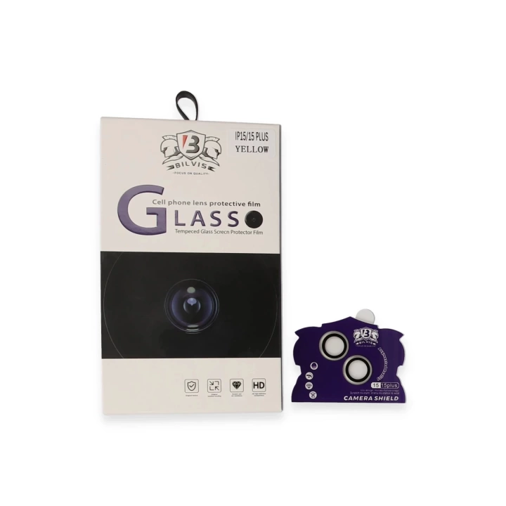 BFS iPhone 15 Bilvis Titan Kamera Lens - Sarı