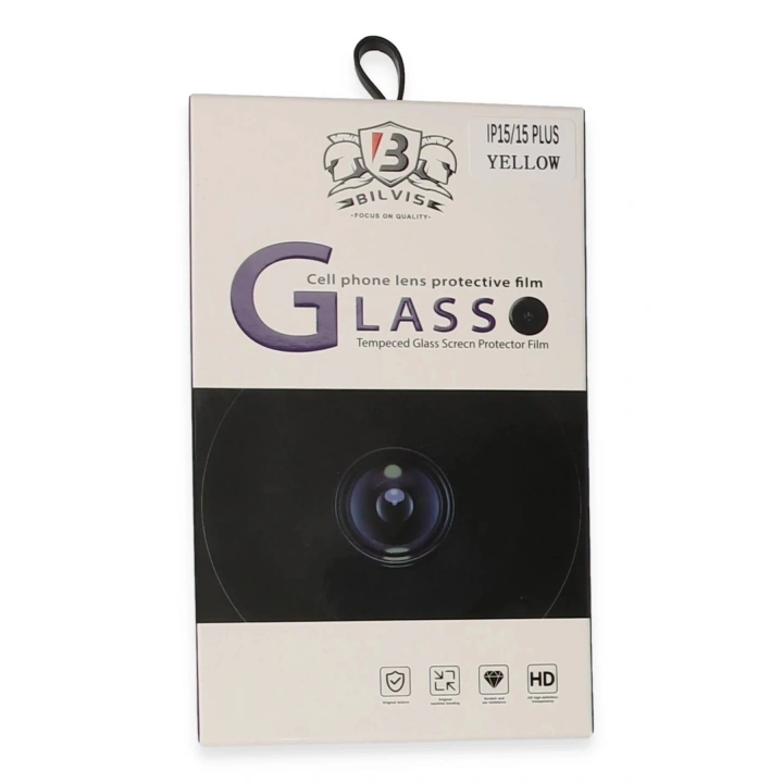 BFS iPhone 15 Bilvis Titan Kamera Lens - Sarı