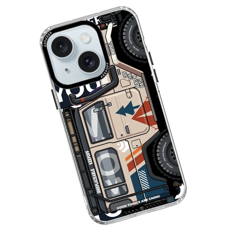 BFS  iPhone 15 Cross Country Travel Magsafe Kapak - Jungle