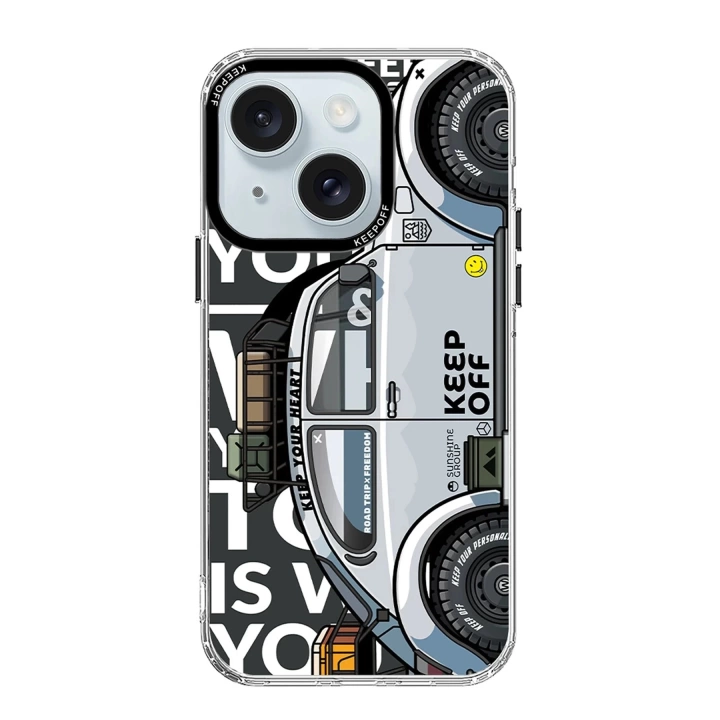 BFS  iPhone 15 Cross Country Travel Magsafe Kapak - Snow