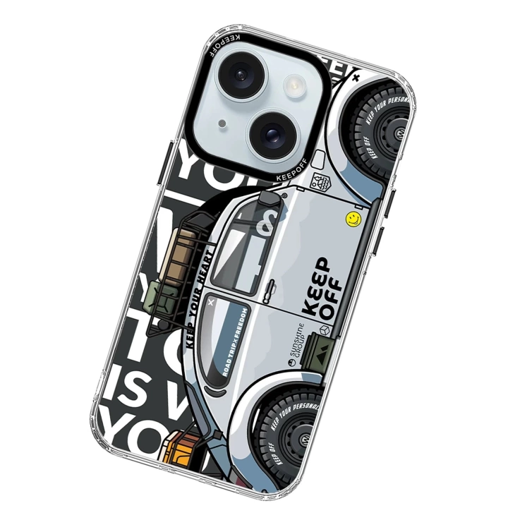 BFS  iPhone 15 Cross Country Travel Magsafe Kapak - Snow