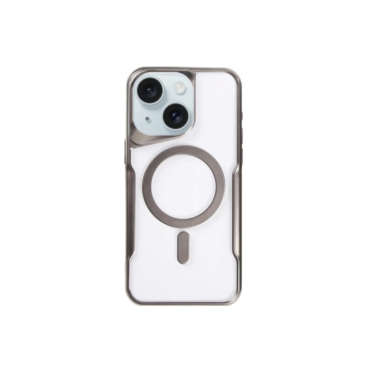 BFS  iPhone 15 Kılıf Boyi Magsafe Silikon Kapak - Titan Gri