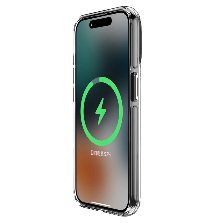 BFS  iPhone 15 Kılıf Crystal Magsafe Kapak - Şeffaf
