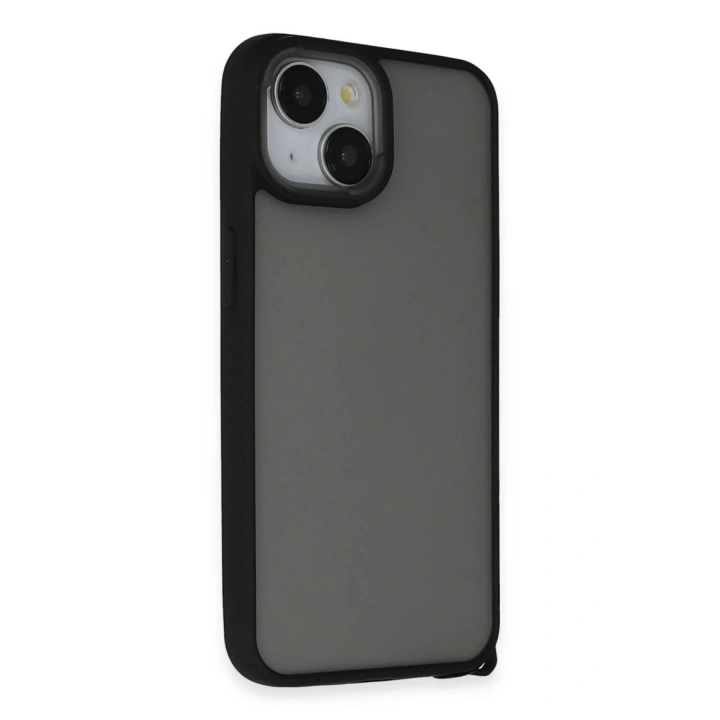 BFS iPhone 15 Kılıf Elegant Kapak - Siyah