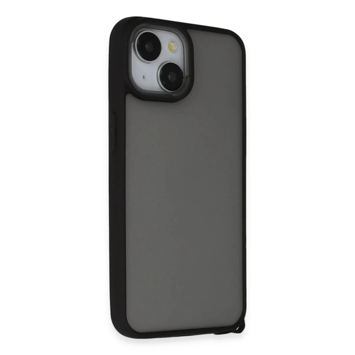 BFS  iPhone 15 Kılıf Elegant Kapak - Siyah