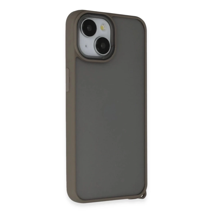 BFS  iPhone 15 Kılıf Elegant Kapak - Titan Gri