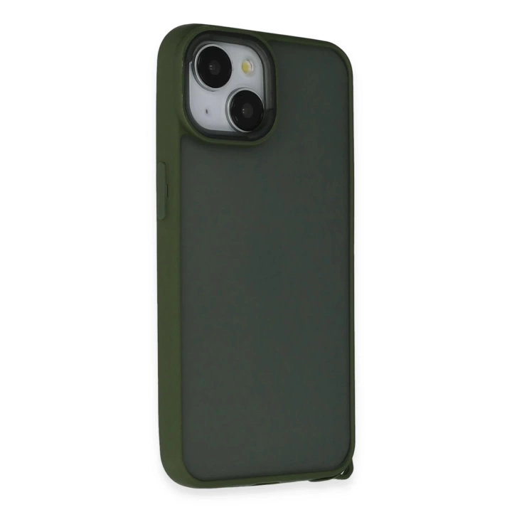 BFS  iPhone 15 Kılıf Elegant Kapak - Yeşil