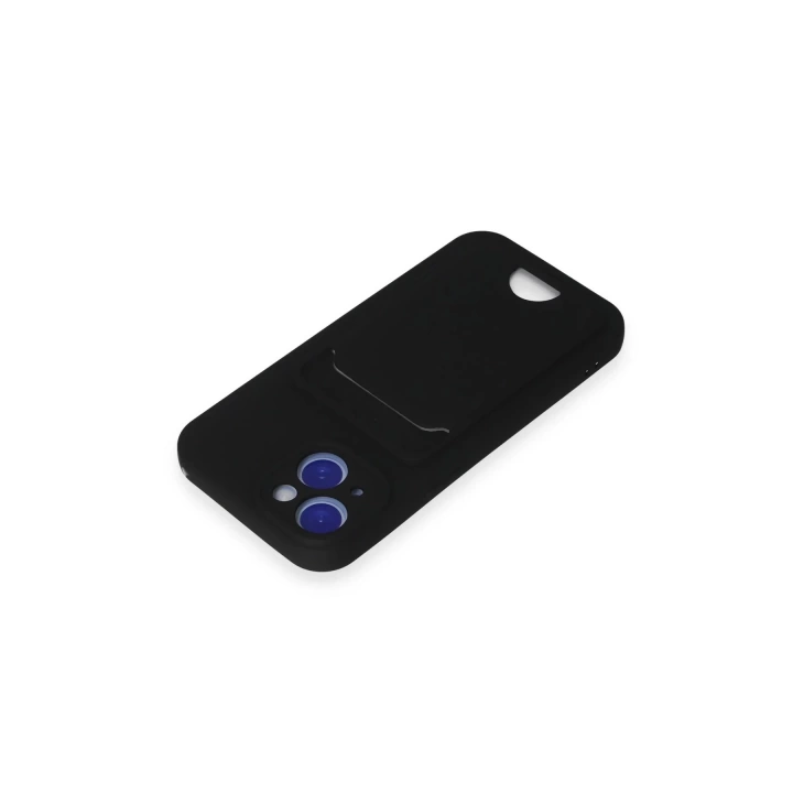 BFS  iPhone 15 Kılıf Kelvin Kartvizitli Silikon - Siyah