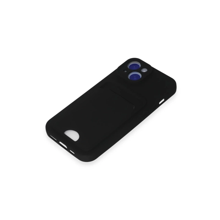 BFS  iPhone 15 Kılıf Kelvin Kartvizitli Silikon - Siyah