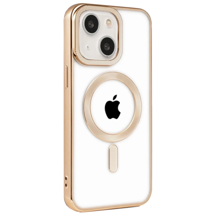 BFS  iPhone 15 Kılıf Kronos Magsafe Kapak - Gold